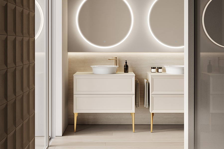 Platzsparende Badezimmermöbel