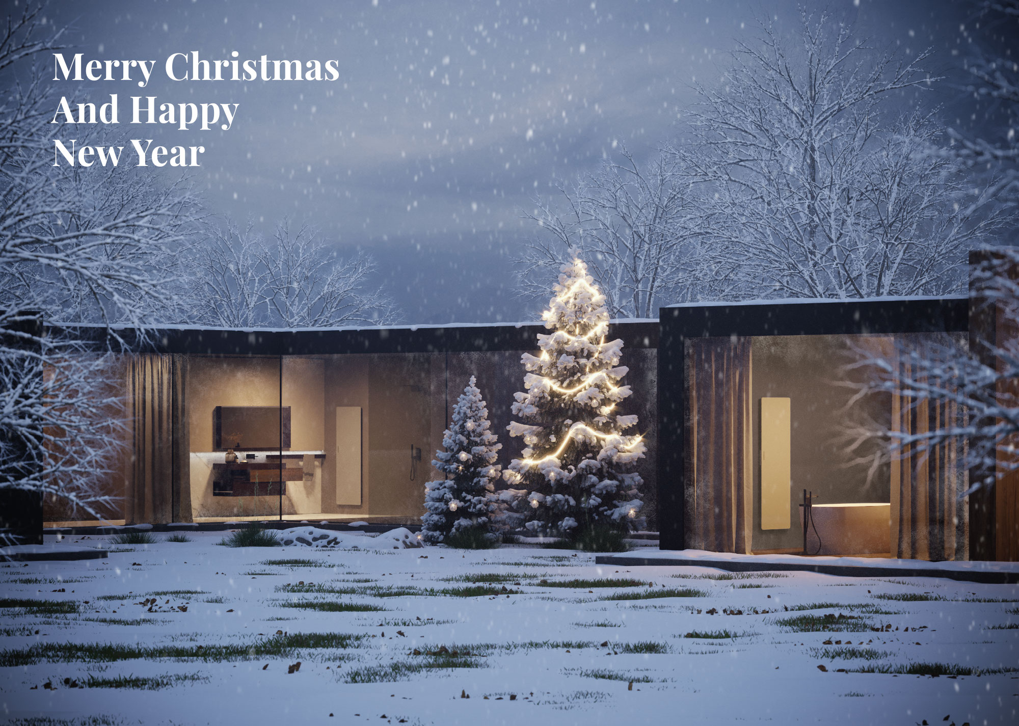 Frohe Weihnachten und glückliches neues Jahr