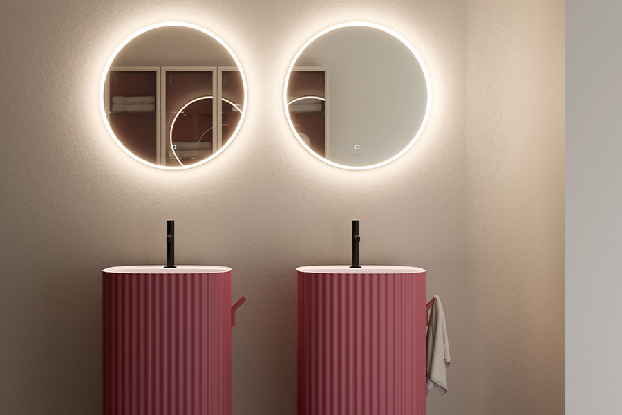 Farben und Volumen von skulpturaler Anmut für das moderne Badezimmer