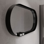 Ovaler Spiegel Asola mit Einrahmung aus Metall  - Ideagroup