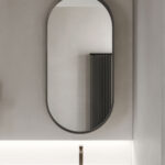 Ovaler Spiegel Asola mit Einrahmung aus Metall  - Ideagroup