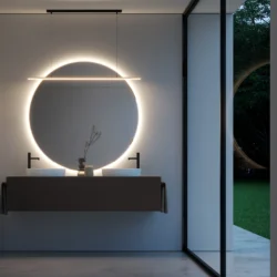 Runder Spiegel Lap hinterleuchtet  - Ideagroup