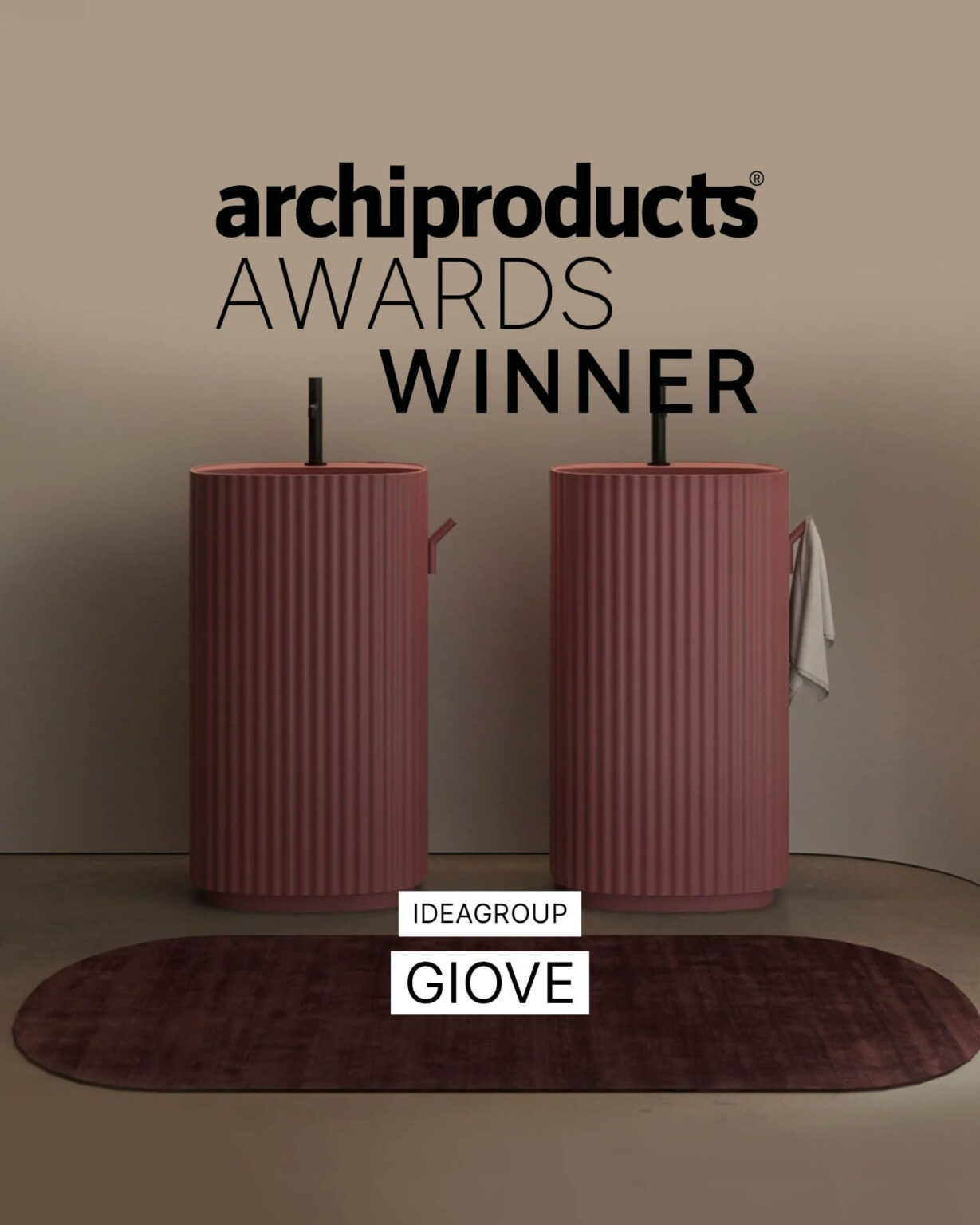 Das freistehende Waschbecken Giove wurde bei den Archiproducts Design Awards ausgezeichnet