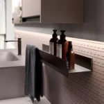 Ablage Mal aus Aluminium, mit/ohne Handtuchhalter  - Ideagroup