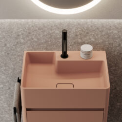 Rechteckiges Aufsatzwaschbecken Seventy aus Aquatek oder Aquagel  - Ideagroup